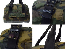 画像をギャラリービューアに読み込む, DOLCE&amp;GABBANA ドルチェ&amp;ガッバーナ 2004AW MENS COLLECTION ミリタリーカモバッグ トートバッグ コットン ラバー 良品 中古 4b000516