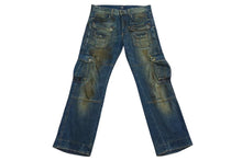 画像をギャラリービューアに読み込む, DOLCE&amp;GABBANA ドルチェアンドガッバーナ デストロイドカルゴデニム ダメージ加 ブルー コットン 46 美品 中古 4b000524