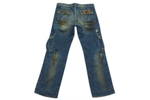 画像をギャラリービューアに読み込む, DOLCE&amp;GABBANA ドルチェアンドガッバーナ デストロイドカルゴデニム ダメージ加 ブルー コットン 46 美品 中古 4b000524