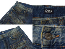 画像をギャラリービューアに読み込む, DOLCE&amp;GABBANA ドルチェアンドガッバーナ デストロイドカルゴデニム ダメージ加 ブルー コットン 46 美品 中古 4b000524