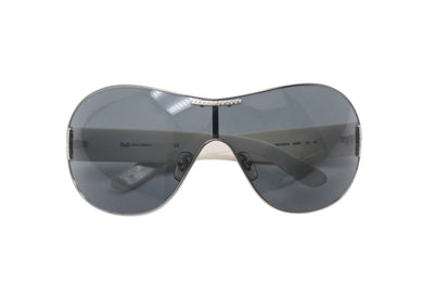 DOLCE&GABBANA ドルチェアンドガッバーナ サングラス 6022-B サイズ062/87 125 ティアドロップ ラインストーン ホワイト 美品 中古 4b000529