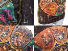 画像をギャラリービューアに読み込む, JEAN PAUL GAULTIER CLASSIQUE ジャンポールゴルチエ パワーネット シアートップス 12星座プリント柄 サイズ48 ブラウン 美品 中古 4b000538