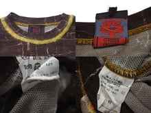 画像をギャラリービューアに読み込む, JEAN PAUL GAULTIER CLASSIQUE ジャンポールゴルチエ パワーネット シアートップス 12星座プリント柄 サイズ48 ブラウン 美品 中古 4b000538