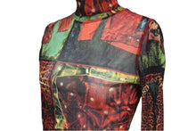 画像をギャラリービューアに読み込む, JEAN PAUL GAULTIER FEMME ジャンポールゴルチェ ファム パワーネット 長袖トップス シアー サイズ40 レッド 美品 中古 4b000547