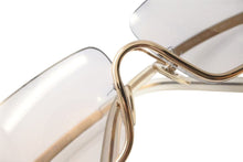 画像をギャラリービューアに読み込む, VERSACE ヴェルサーチ アンダーリム グレカ サングラス N50 N30/218 サイズ68□12 125 ゴールド グレー 良品 中古 4b000554