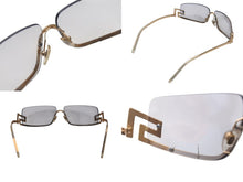 画像をギャラリービューアに読み込む, VERSACE ヴェルサーチ アンダーリム グレカ サングラス N50 N30/218 サイズ68□12 125 ゴールド グレー 良品 中古 4b000554