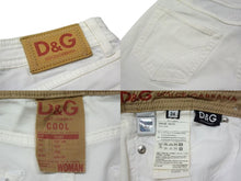画像をギャラリービューアに読み込む, DOLCE&amp;GABBANA ドルチェ&amp;ガッバーナ D&amp;G COOL クール デニムパンツ コットン エラスタン ホワイト サイズ24 美品 中古 4b000555