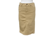 画像をギャラリービューアに読み込む, DOLCE&amp;GABBANA ドルチェアンドガッバーナ デニムニースカート ベージュ コットン レディース 26/40 美品 中古 4b000556