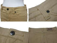 画像をギャラリービューアに読み込む, DOLCE&amp;GABBANA ドルチェアンドガッバーナ デニムニースカート ベージュ コットン レディース 26/40 美品 中古 4b000556