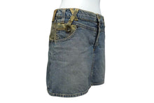 画像をギャラリービューアに読み込む, DOLCE&amp;GABBANA ドルチェ&amp;ガッバーナ ミニスカート ボトムス コットン イタリア製 ブルー カモ サイズ24/38 美品 中古 4b000562