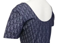Load image into Gallery viewer, CHRISTIAN DIOR クリスチャンディオール ボディスーツ 水着 ハイレグ 半袖 トロッター オブリーク モノグラム ネイビー 美品 中古 4b000573