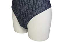 Load image into Gallery viewer, CHRISTIAN DIOR クリスチャンディオール ボディスーツ 水着 ハイレグ 半袖 トロッター オブリーク モノグラム ネイビー 美品 中古 4b000573