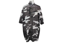 画像をギャラリービューアに読み込む, Supreme シュプリーム 20FW Camo Mesh S/S Shirt カモ メッシュ 半袖シャツ 迷彩 グレー サイズL 美品 中古 4b000583