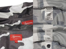 画像をギャラリービューアに読み込む, Supreme シュプリーム 20FW Camo Mesh S/S Shirt カモ メッシュ 半袖シャツ 迷彩 グレー サイズL 美品 中古 4b000583