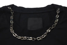 画像をギャラリービューアに読み込む, 極美品 GIVENCHY ジバンシィ チェーンネック クラシックフィット 半袖Tシャツ BM71453Y6B サイズL ブラック シルバー金具 中古 4b000647