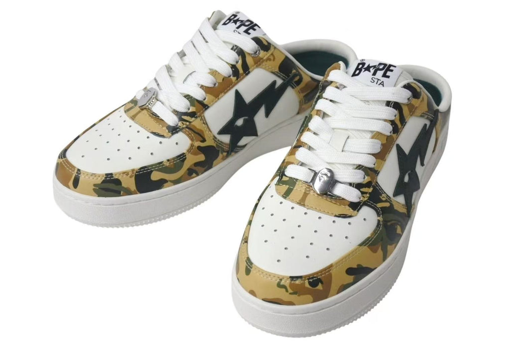 新品未使用 A BATHING APE アベイシングエイプ スニーカー BAPE × KIDSUPER BAPE STA CLOG ベイプ サイズ8 カモ柄 迷彩 中古 4b000681