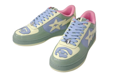 新品未使用 A BATHING APE アベイシングエイプ スニーカー BAPE × KIDSUPER BAPE STA ベイプ サイズ8 マルチカラー 中古 4b000683
