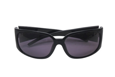 DOLCE&GABBANA ドルチェ&ガッバーナ サングラス メガネ 8002 プラスチック ブラック シルバー金具 サイズ64◻︎16 美品 中古 4b000684