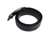 画像をギャラリービューアに読み込む, Yves Saint Laurent イヴサンローラン ベルト バックル ブランドロゴ ヴィンテージ加工 レザー メタル ブラック 美品 中古 4b000687