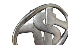 画像をギャラリービューアに読み込む, Yves Saint Laurent イヴサンローラン ベルト バックル ブランドロゴ ヴィンテージ加工 レザー メタル ブラック 美品 中古 4b000687