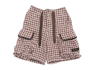 新品未使用 KAPITAL キャピタル ツイード ショーツ カーゴパンツ K2503SP039 サイズ 3ピンク コットン ナイロン 中古 4b000690