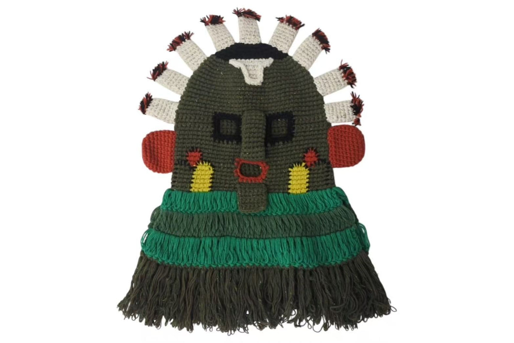 新品未使用 KAPITAL キャピタル ウールハンドニット カチーノマスク バラクラバ マルチカラー 民族 中古 4b000695