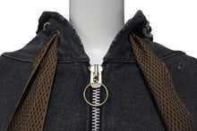 画像をギャラリービューアに読み込む, 新品未使用 KAPITAL キャピタル パーカー スリラー デビルフード ブルゾン K2503LC053 サイズF ブラック コットン 中古 4b000696