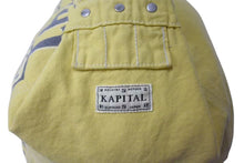 画像をギャラリービューアに読み込む, 新品未使用 KAPITAL キャピタル キャンバス ニュースペーパー ショルダーバッグ イエロー 白ステッチ コットン 中古 4b000699