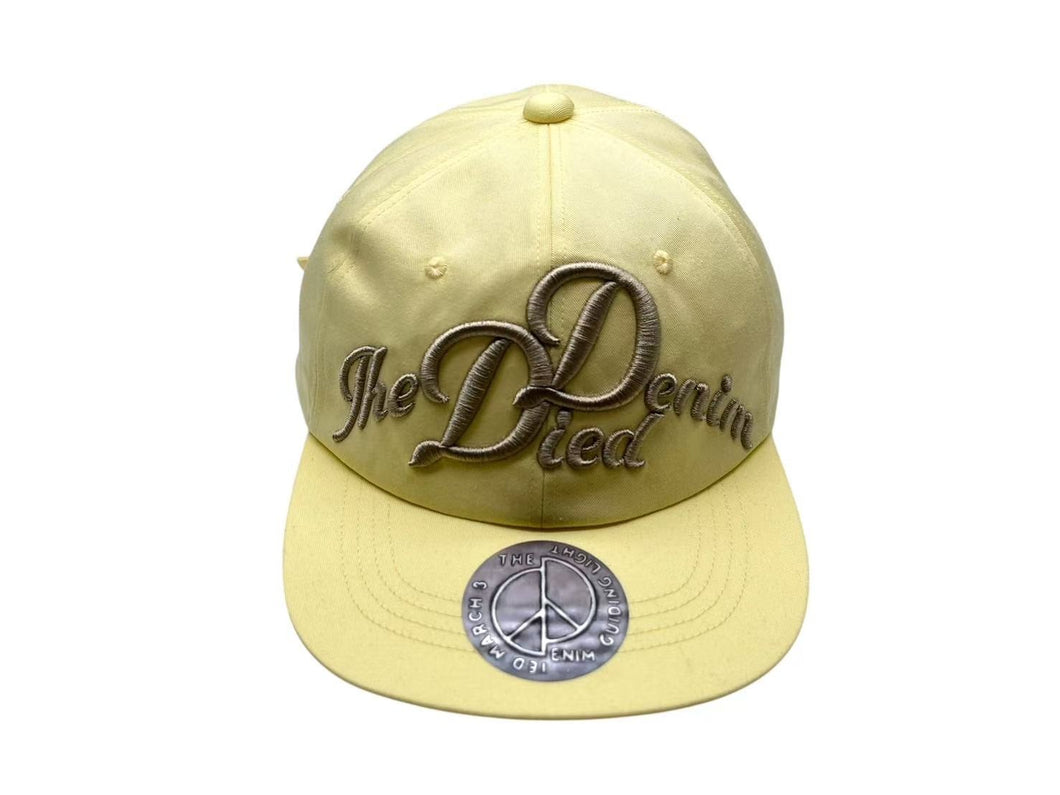 新品未使用 KAPITAL キャピタル チノベースボール 25SS CAPTheDenimDied刺繍キャップ K2503XH801 ポリエステル コットン イエロー 中古 4b000700