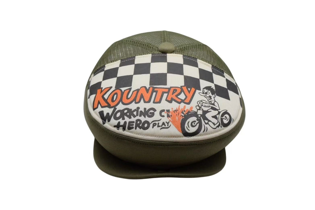 新品未使用 KAPITAL キャピタル カントリーレーサー キャップ KR2402XH18 カーキ ブラック アイボリー オレンジ 中古 4b000702