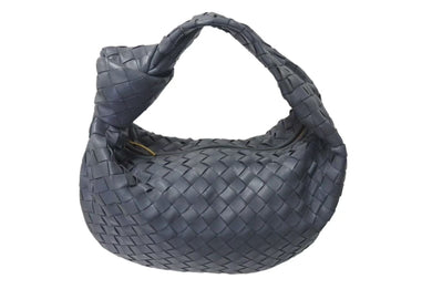極美品 BOTTEGA VENETA ボッテガヴェネタ イントレチャート ティーンジョデ ワンショルダーバッグ レザー グレー ゴールド金具 中古 4b000756