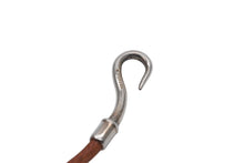 Load image into Gallery viewer, HERMES エルメス Jumbo H ジャンボチョーカー ネックレス 2連ブレスレット アクセサリー レザー ブラウン シルバー金具 美品 中古 4b007853