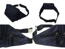 画像をギャラリービューアに読み込む, PRADA プラダ ウエストバッグ ショルダーバッグ トライアングルロゴ 2VL001 ナイロン ネイビー ブラック シルバー金具 美品 中古 4b000789