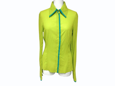 極美品 VERSACE ヴェルサーチ gianni versace 長袖シャツ シャツ グリーン サイズ42 中古 4b007911