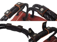 画像をギャラリービューアに読み込む, LOEWE ロエベ ハンドバッグ 290503 アナグラム柄 キャンバス レザー レッド ブラウン シルバー金具 美品 中古 4b000840