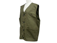 画像をギャラリービューアに読み込む, PRADA プラダ コットン ベスト SGC545 サイズ52 カーキ トライアングルロゴ 三角ロゴ 美品 中古 4b000879