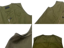 画像をギャラリービューアに読み込む, PRADA プラダ コットン ベスト SGC545 サイズ52 カーキ トライアングルロゴ 三角ロゴ 美品 中古 4b000879