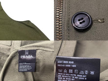 画像をギャラリービューアに読み込む, PRADA プラダ コットン ベスト SGC545 サイズ52 カーキ トライアングルロゴ 三角ロゴ 美品 中古 4b000879
