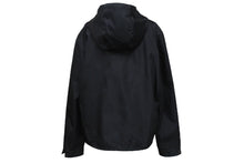 画像をギャラリービューアに読み込む, PRADA プラダ ナイロンジャケット トライアングルロゴ フード付き ナイロン ブラック シルバー金具 サイズ46 美品 中古 4b000937