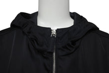 画像をギャラリービューアに読み込む, PRADA プラダ ナイロンジャケット トライアングルロゴ フード付き ナイロン ブラック シルバー金具 サイズ46 美品 中古 4b000937