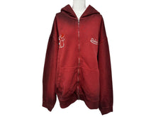 画像をギャラリービューアに読み込む, 新品未使用 SLOWBUCKS スローバックス ジップアップフーディー パーカー サイズXL レッド グラデーション 刺繍 中古 4b009448