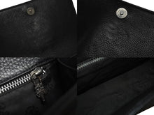 Load image into Gallery viewer, 極美品 CHROME HEARTS クロムハーツ エクストララージダガー装飾 クラッチバッグ ダガージップ レザー シルバー925 シルバー金具 中古 4b010003