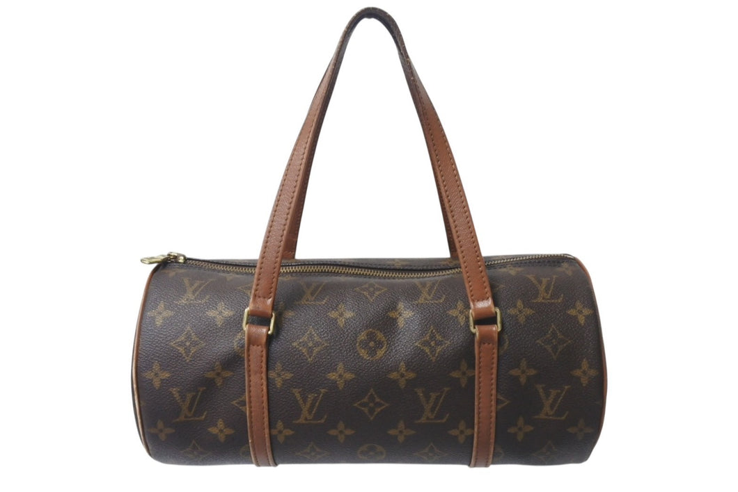 LOUIS VUITTON ルイヴィトン パピヨン30 ハンドバッグ M51365 筒型 モノグラムキャンバス ブラウン 良品 中古 4b001014