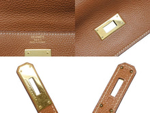 Load image into Gallery viewer, 極美品 HERMES エルメス ケリー32 外縫い ゴールド □H刻印 ゴールド金具 トリヨンクレマンス ハンドバッグ 2WAY 中古 4b010171