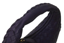 画像をギャラリービューアに読み込む, 極美品 BOTTEGAVENETA ボッテガヴェネタ イントレチャート ホーボー ミニ ハンドバッグ 189227 レザー パープル ゴールド金具 中古 4b001027