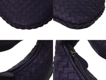 画像をギャラリービューアに読み込む, 極美品 BOTTEGAVENETA ボッテガヴェネタ イントレチャート ホーボー ミニ ハンドバッグ 189227 レザー パープル ゴールド金具 中古 4b001027