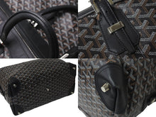 画像をギャラリービューアに読み込む, GOYARD ゴヤール ボストンバッグ バックボーイング45 ブラック ロゴ 美品 中古 4b001115