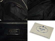 画像をギャラリービューアに読み込む, PRADA プラダ ポコノ ワンショルダーバッグ ハンドバッグ イタリア製 ナイロン レザー ブラック シルバー金具 美品 中古 4b001154