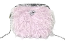 画像をギャラリービューアに読み込む, 極美品 PRADA プラダ ファー ショルダーバッグ トライアングルロゴ イタリア製 ナイロン ピンク ブラック シルバー金具 中古 4b001223