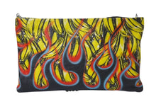 画像をギャラリービューアに読み込む, 極美品 PRADA プラダ クラッチバッグ ファイヤーパターン バナナ 1BF060 レザー イエロー レッド ブラック シルバー金具 中古 4b001224
